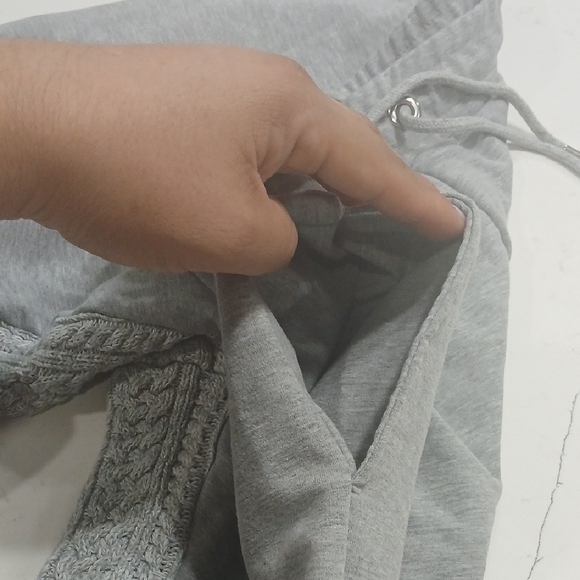 Maceoo Paris Bellagio Las Vegas Grey With Cable Nit Sweat Pants New Without Tags - Picture 11 of 16